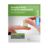 AEROPLAST Plastic Standard Strip 7.2 x 1.9cm Env/10